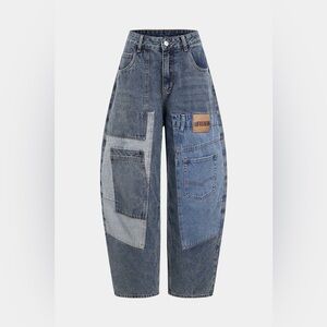Micas Denim Patchwork Barrel Jeans L MA4-34
